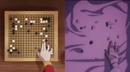 A transition between Fengxian's view (left) vs reality (right) after going mentally senile (Image via TOHO Animation Studio and OLM)